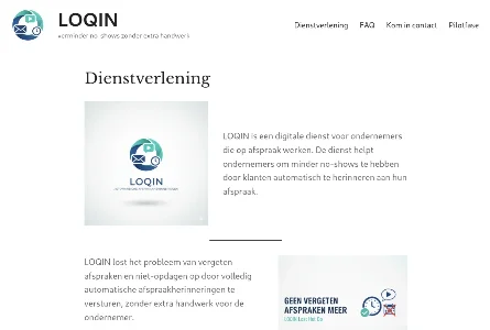 Loqin.nl : conceptueel meedenken en website vervaardigd